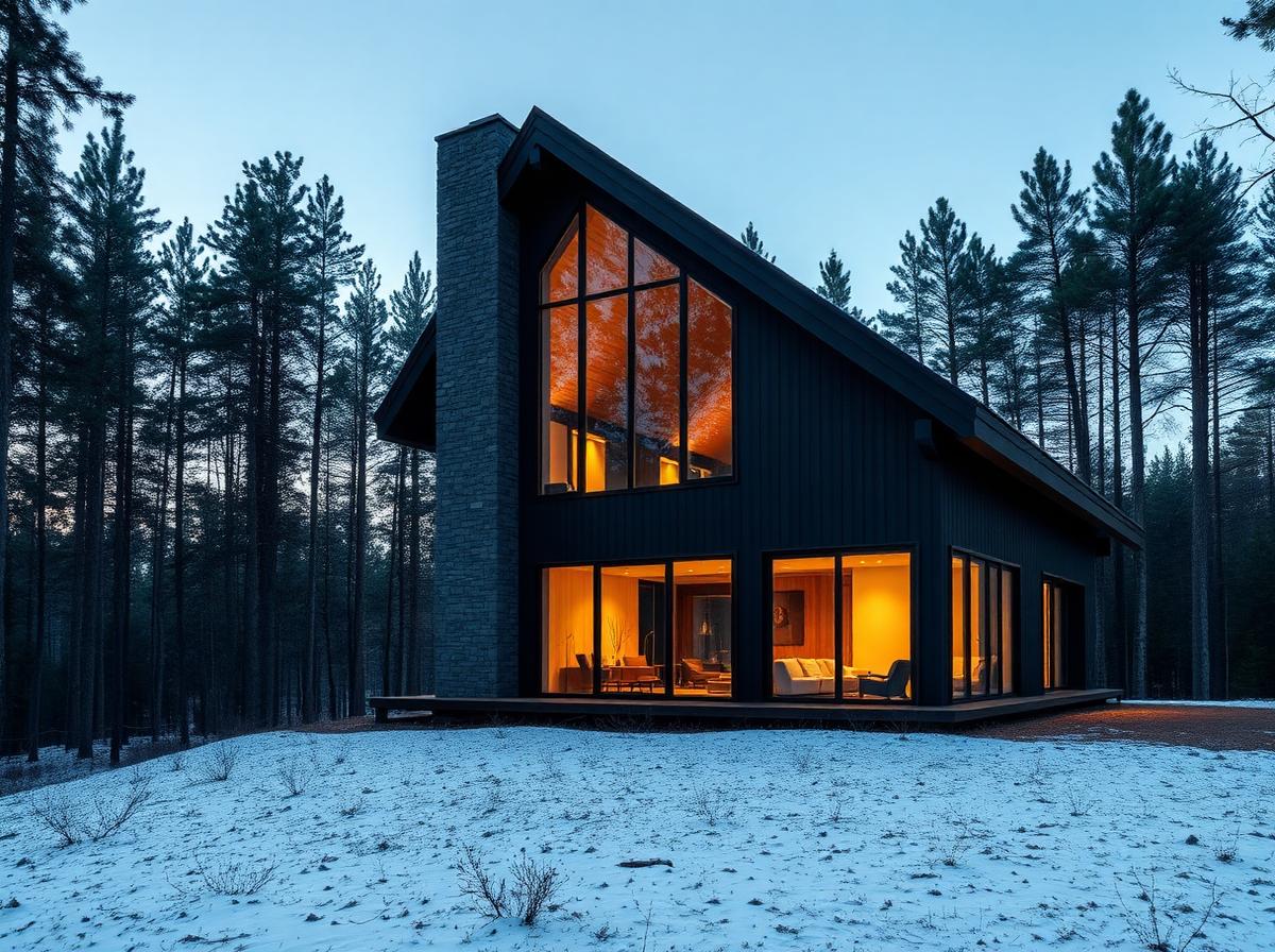 Arkkitehtitalo metsässä